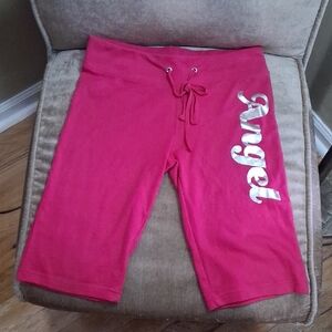 Angel Pink Bike Shorts with Bold Graphic